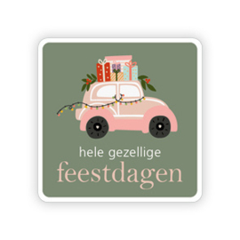 Sticker: Hele gezellige feestdagen