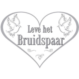 Deurbord Leve het bruidspaar