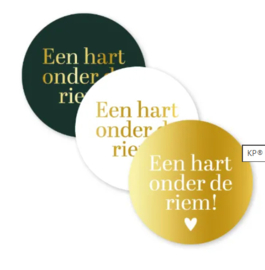 Stickerset: Een hart onder de riem! (3 varianten)