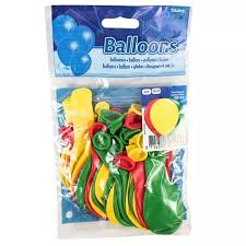 Ballonnen rood-geel-groen (25 stuks / 25cm)