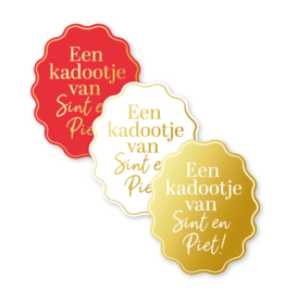 Stickerset: Een kadootje van Sint & Piet! (3 varianten)