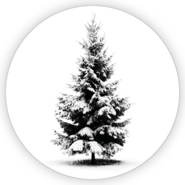 Sticker: Kerstboom (ø65)