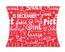 Gondeldoosje: Letter pret (rood/wit)