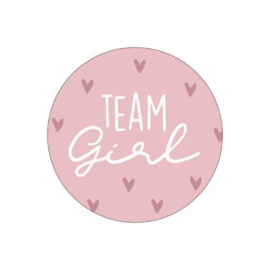 Sticker Team Girl hartje