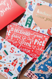 Gondeldoosje: Letter pret (rood/wit)