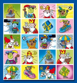 Stickervel Sint en Piet (stammetjes serie 77)