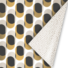 Rol cadeaupapier:  Retro Shapes chique