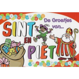 Wenskaart: De groetjes van Sint & Piet