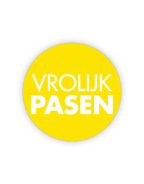 Sticker: Vrolijk Pasen (geel)