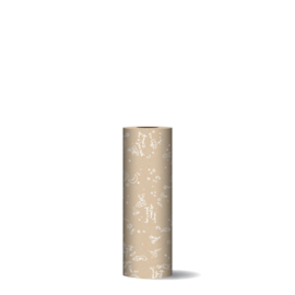 Cadeaupapier: Sing along Sint kraft/wit (1 meter)