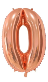 Folieballon nr: 0 roségoud (66cm)