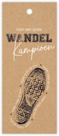 Cadeaulabel: Voor een grote wandelkampioen