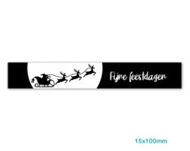 Sticker: Fijne Feestdagen  (langwerpig)