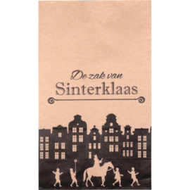 Kraft papieren zak: De zak van Sinterklaas (maat: L)