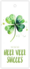 Cadeaulabel: Heel veel succes (dubbel kaartje)