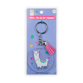 Acryl sleutelhanger: Alpaca