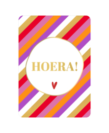 Ansichtkaart  : Hoera + stripes