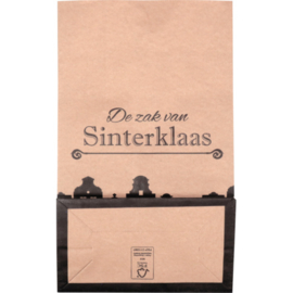 Kraft papieren zak: De zak van Sinterklaas (maat: L)