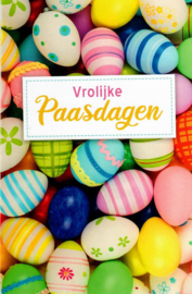 Kaart: Vrolijk Pasen (gekleurde eitjes)