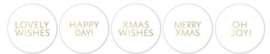 Stickerset: Christmas Wishes Wit (5 stuks)