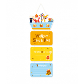 Deur decoratie:  Sinterklaas  (vrolijk welkom)