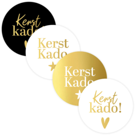 Stickerset: Kerst kado + hart + ster  (4 varianten)