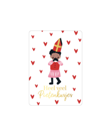Cadeaukaart  : Heel veel Pietenkusjes (wit)