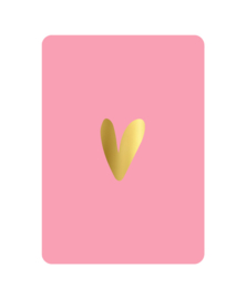 Ansichtkaart: Hart (roze)