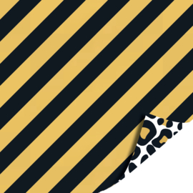 Cadeaupapier: Leopard white/gold (1 meter)