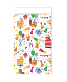 Cadeauzakje 12 x 19cm: Birthday doodles