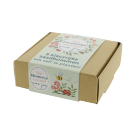 Doosje met 5 zaadbommetjes:  Een bloemetje voor jou