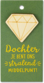 Houten Broche Dochter