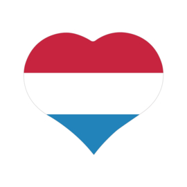 Sticker: Hart (rood-wit-blauw)