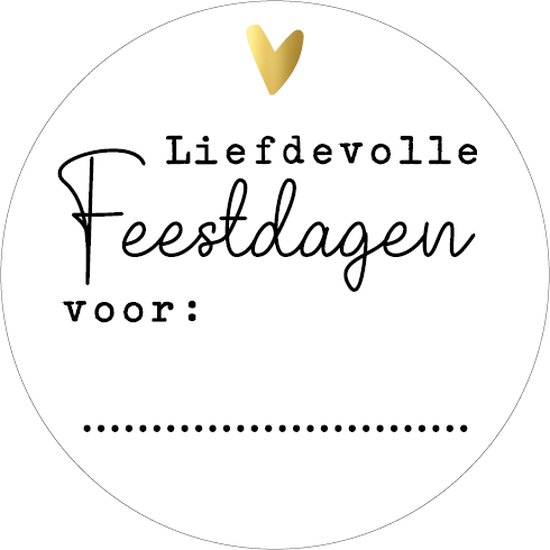 Sticker: Liefdevolle Feestdagen   voor:
