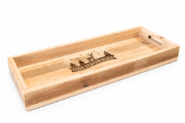 Houten dienblad: Fijne Feestdagen