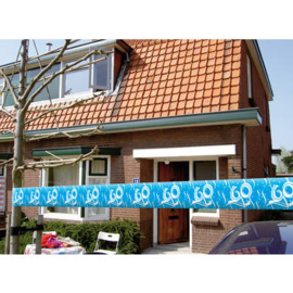 Afzetlint 60 jaar Swirls blauw