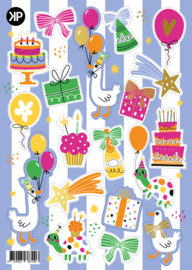 A5 stickervel:  Party Time