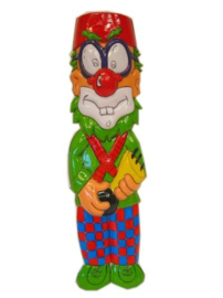 Muurdecoratie clown met toeter