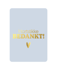 Ansichtkaart: Hartstikke bedankt + hart