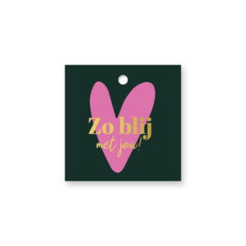 Cadeaulabel:  Zo blij met jou! (div.kleuren)