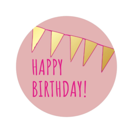 Sticker: Happy Birthday (poederroze)