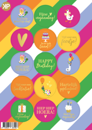 A5 stickervel:  Feest