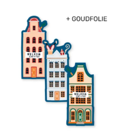 Stickerset: Sint & Piet huisjes (3 varianten)