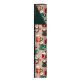 Cadeaupapier: Xmas mugs