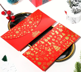Kerst geld-envelop rood