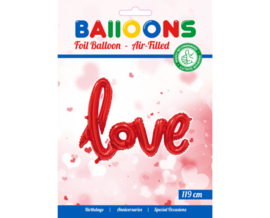 Folie Ballonnen Rood - Love