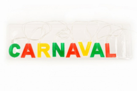 Letterslinger Carnaval rood, geel  en groen met licht