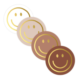 Stickerset: Smileys mokka (4 varianten)