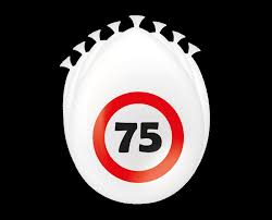 Ballonnen met 75 erop