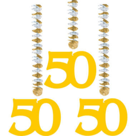 50 jaar goudkleurige hangdecoratie